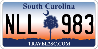 SC license plate NLL983