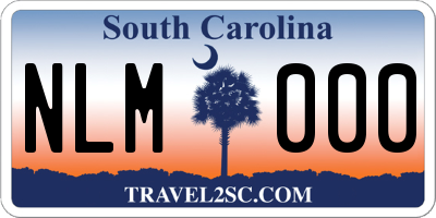 SC license plate NLM000