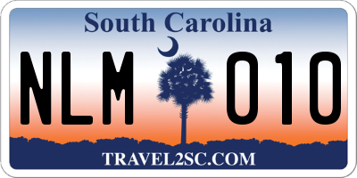 SC license plate NLM010