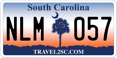 SC license plate NLM057