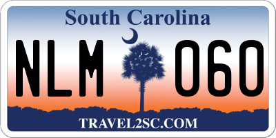 SC license plate NLM060