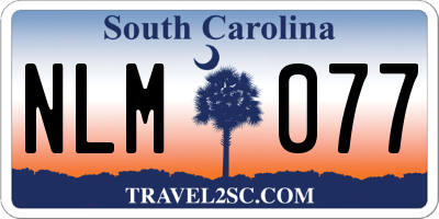 SC license plate NLM077