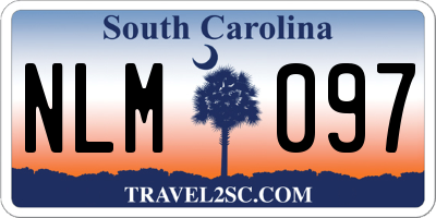 SC license plate NLM097