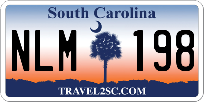 SC license plate NLM198