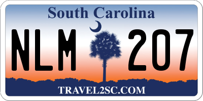 SC license plate NLM207