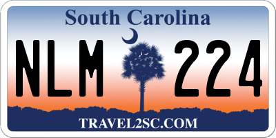 SC license plate NLM224