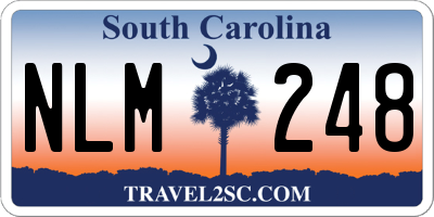 SC license plate NLM248
