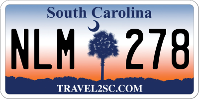 SC license plate NLM278