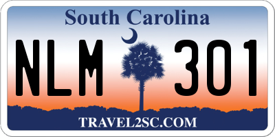 SC license plate NLM301