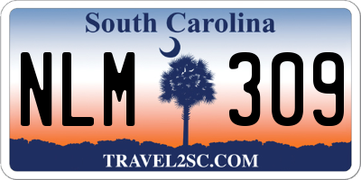 SC license plate NLM309