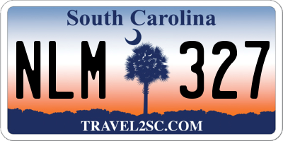 SC license plate NLM327