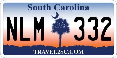 SC license plate NLM332