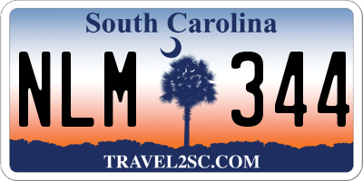 SC license plate NLM344