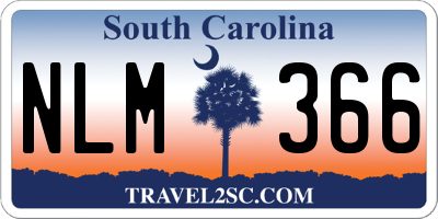 SC license plate NLM366