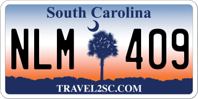SC license plate NLM409