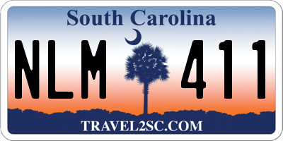 SC license plate NLM411
