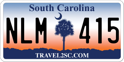 SC license plate NLM415