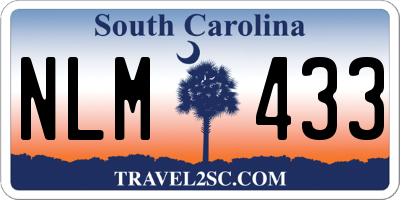 SC license plate NLM433