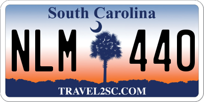 SC license plate NLM440