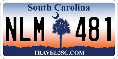 SC license plate NLM481