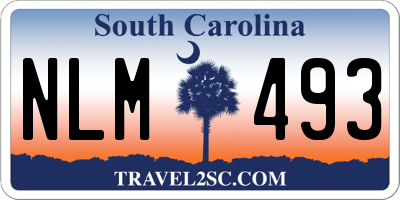 SC license plate NLM493