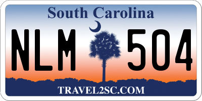 SC license plate NLM504