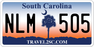 SC license plate NLM505