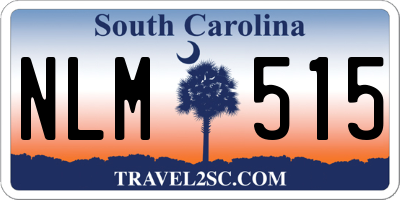 SC license plate NLM515