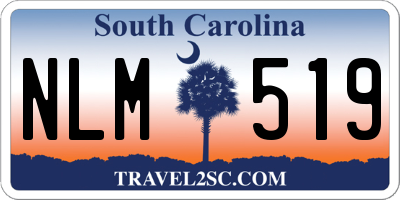 SC license plate NLM519