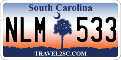 SC license plate NLM533