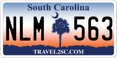 SC license plate NLM563