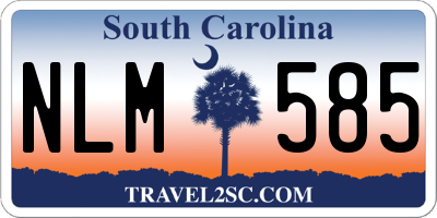 SC license plate NLM585
