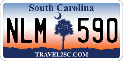 SC license plate NLM590