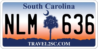 SC license plate NLM636