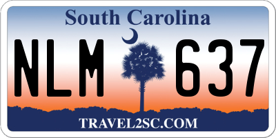 SC license plate NLM637