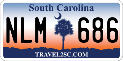 SC license plate NLM686