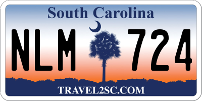 SC license plate NLM724
