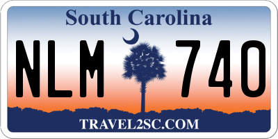 SC license plate NLM740