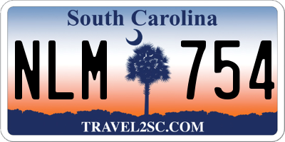 SC license plate NLM754