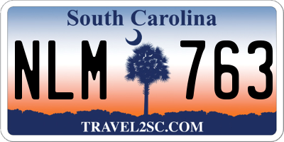 SC license plate NLM763