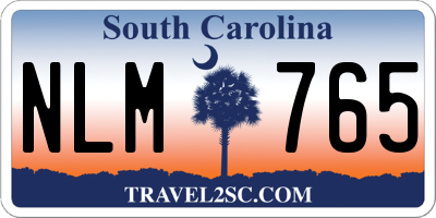 SC license plate NLM765