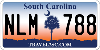 SC license plate NLM788