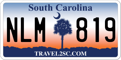 SC license plate NLM819