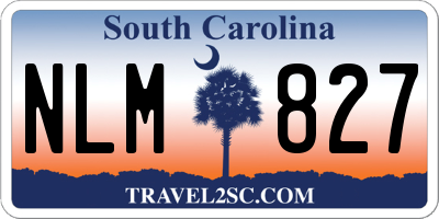 SC license plate NLM827