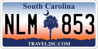 SC license plate NLM853