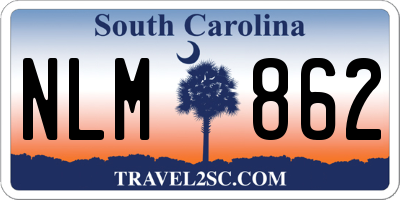 SC license plate NLM862