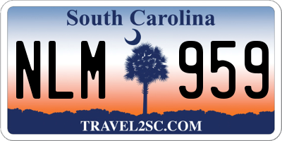 SC license plate NLM959