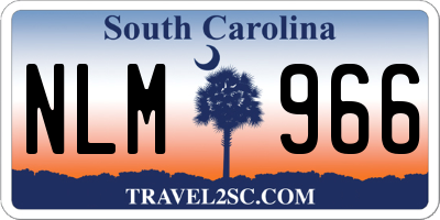 SC license plate NLM966