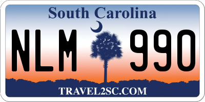 SC license plate NLM990