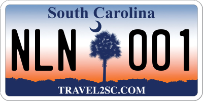 SC license plate NLN001